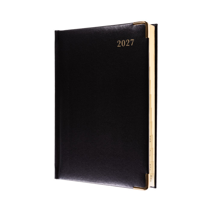 2027 Calendar Year Planner - 12 Month A5 Week-to-View Diary in Black - Collins Debden Classic Range (1270V.99-27)
