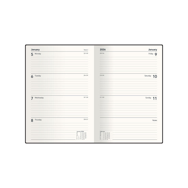 Bella Ramsay Cat - A5  Week-To-View - Diary - 2026 Calendar Year Planner