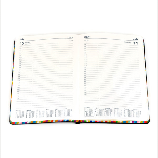 Edge Rainbow - A5 Day-To-Page Diary - 2026 Calendar Year Planner