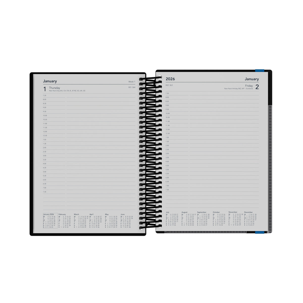 Delta - A5 Day-To-Page with Appointments Mid/Academic Year Planner 2025-2026
