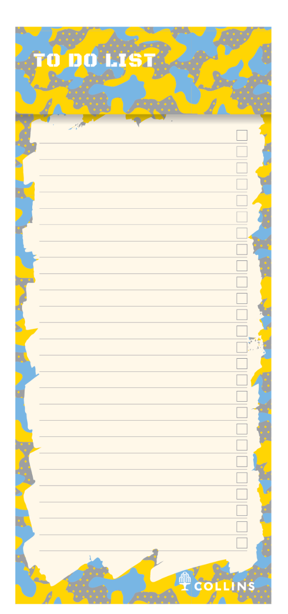 Edge Camo - Magnetic To Do List Pad Slim List - Yellow (EDCM1STD.45)